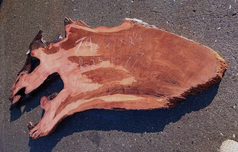 Live Edge Slab | burl | redwood | epoxy river table | r23-1077