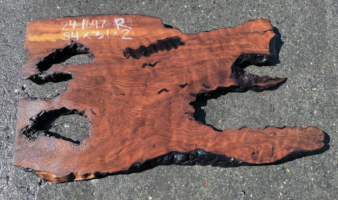 black curly redwood | DIY craft wood | epoxy river table | R24-1647