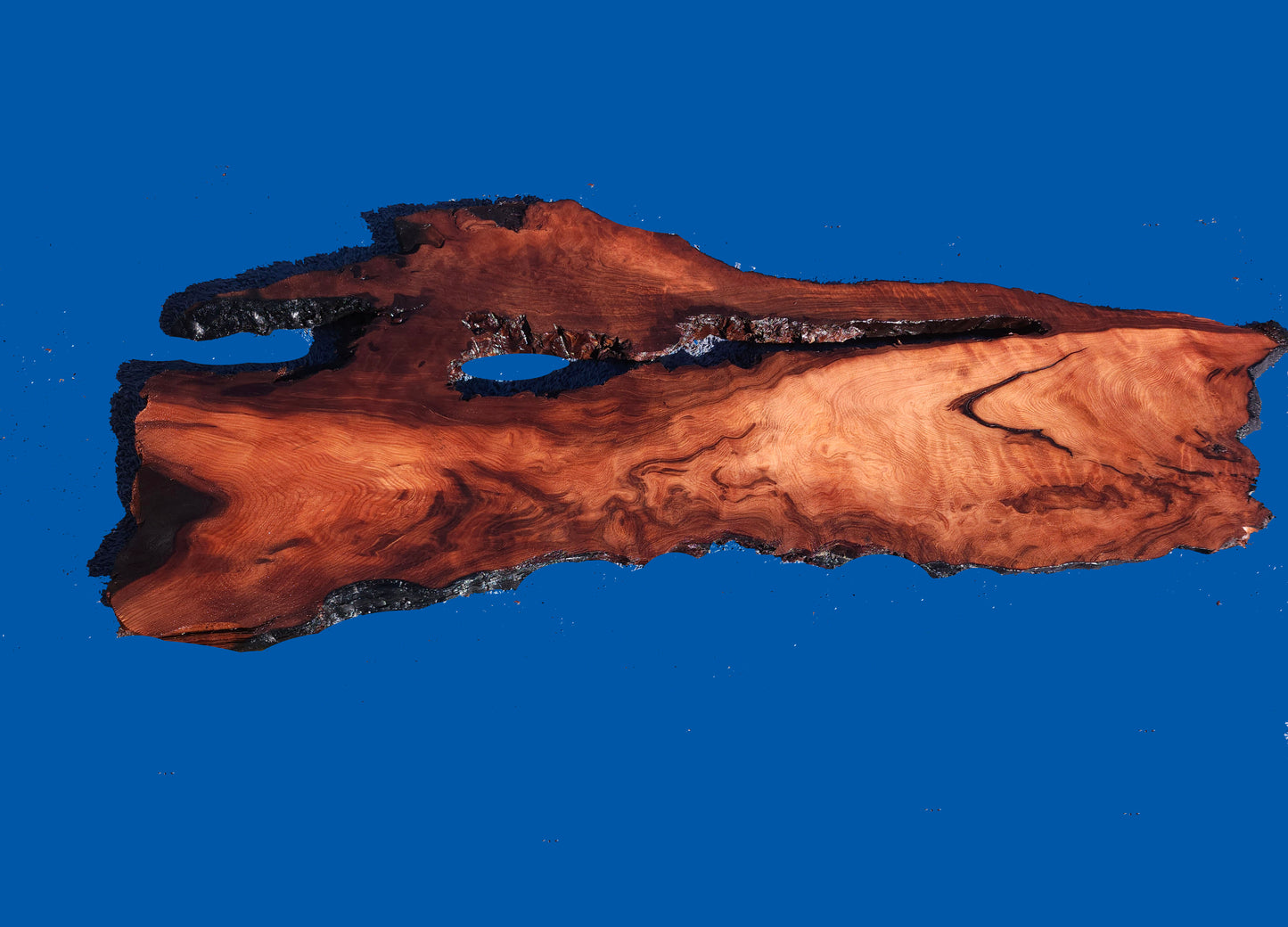 black curly redwood | burl table | epoxy river table | headboard | R24-1688
