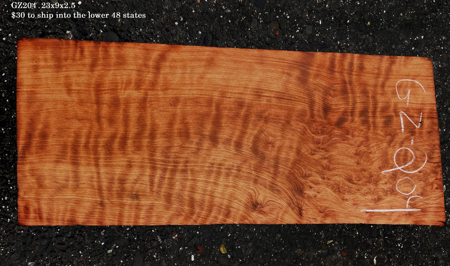 Quilted Redwood | Guitar Billet | DIY Crafts | gz204