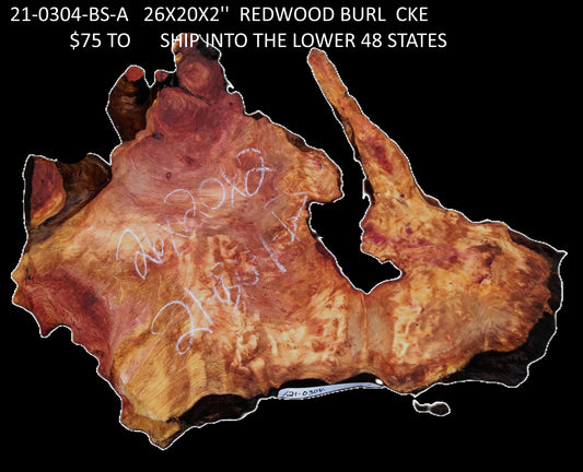 Redwood Burl | DIY Crafts | Burl Slab | Craft Wood | R21-0304