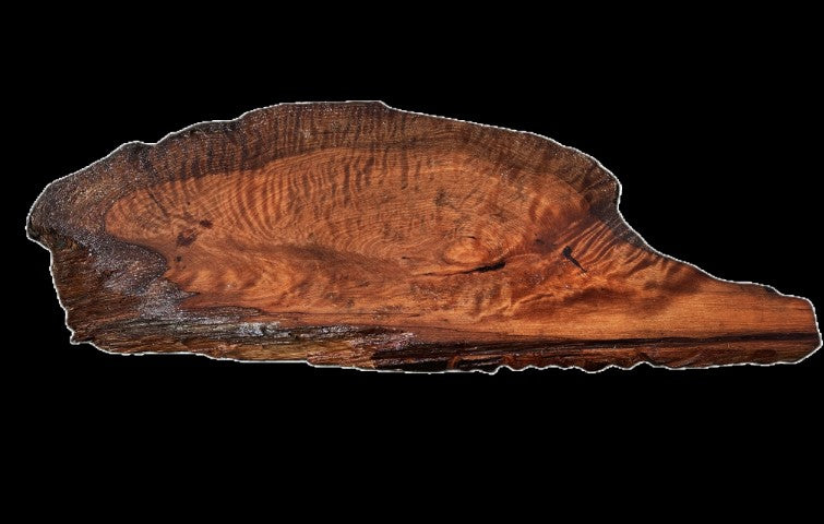 Curly Redwood Slab | Desk | Table | Bar | DIY Craftwood | 21-0336-bs