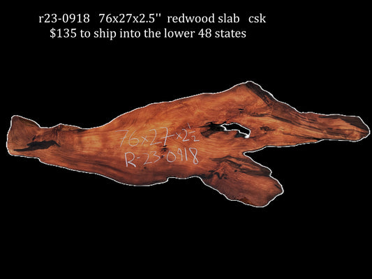 Redwood Slab | DIY | River Table | Burl Table | Craft Wood | R23-0918