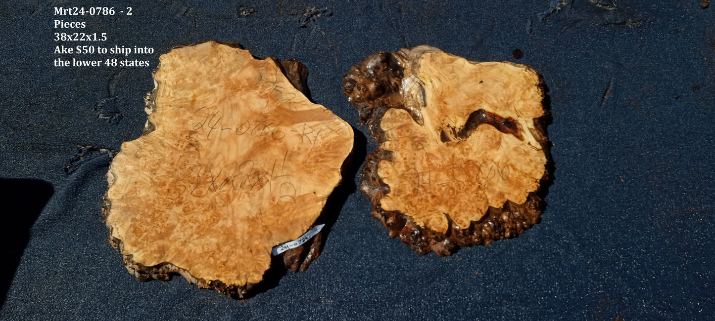 Epoxy River Table | Live Edge | DIY Crafts | Myrtle Burl | Mrt24-0786-RT