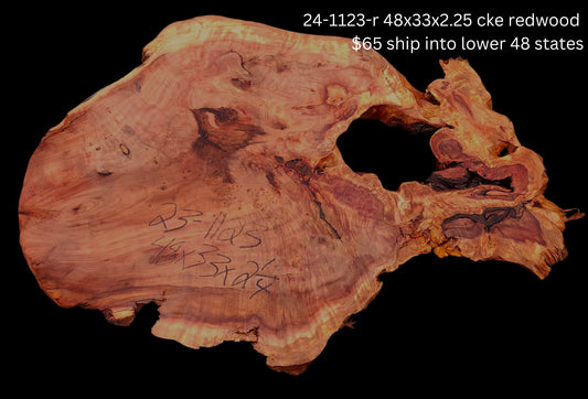 Live Edge Slab | Redwood | Wall Art | Redwood Table | 24-1123-r