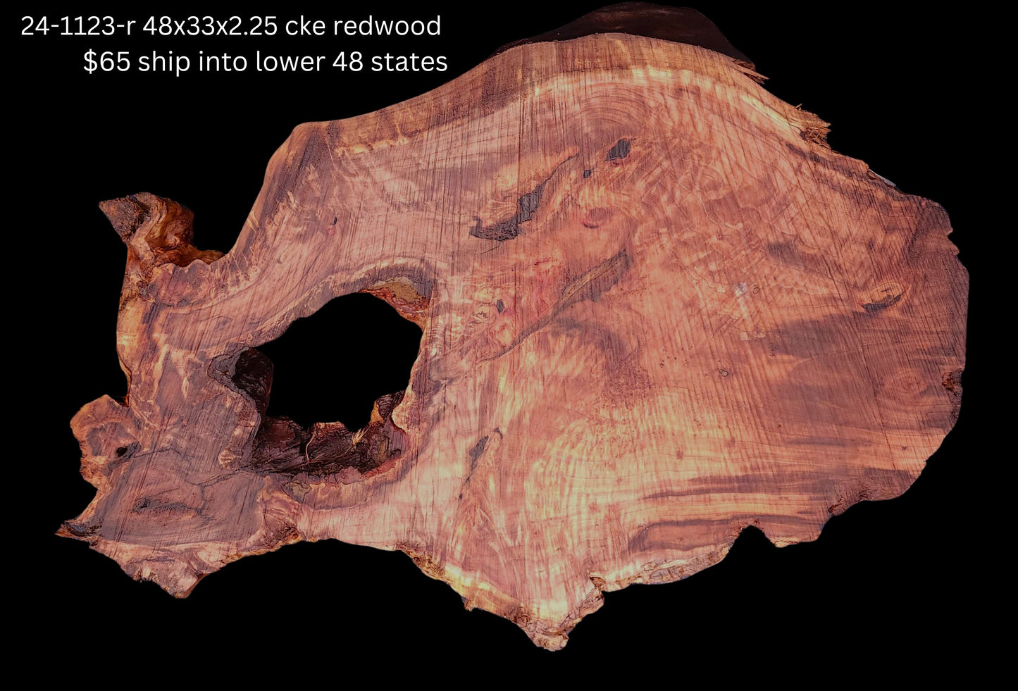 Live Edge Slab | Redwood | Wall Art | Redwood Table | 24-1123-r