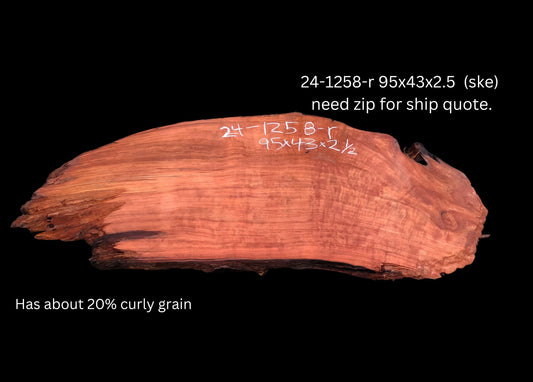 Live Edge Slab | Curly Redwood | Wall Art | Redwood Table | 24-1258-r