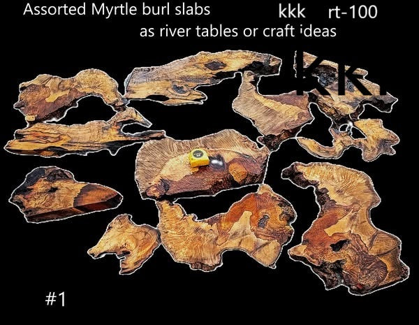 Myrtle Burl | Bay Laurel | River Table Slabs | DIY | Rt-100