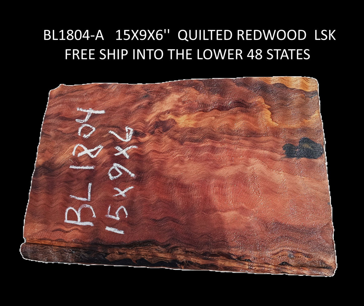 Redwood Burl Block | Bow Turning | Craft Wood | DIY | RBL25-1804