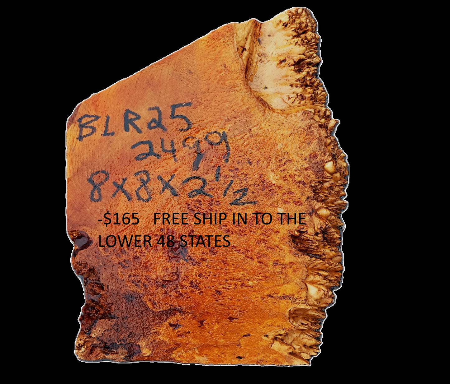 Redwood Burl Block | Bow Turning | Craft Wood | DIY | BLR25-2499
