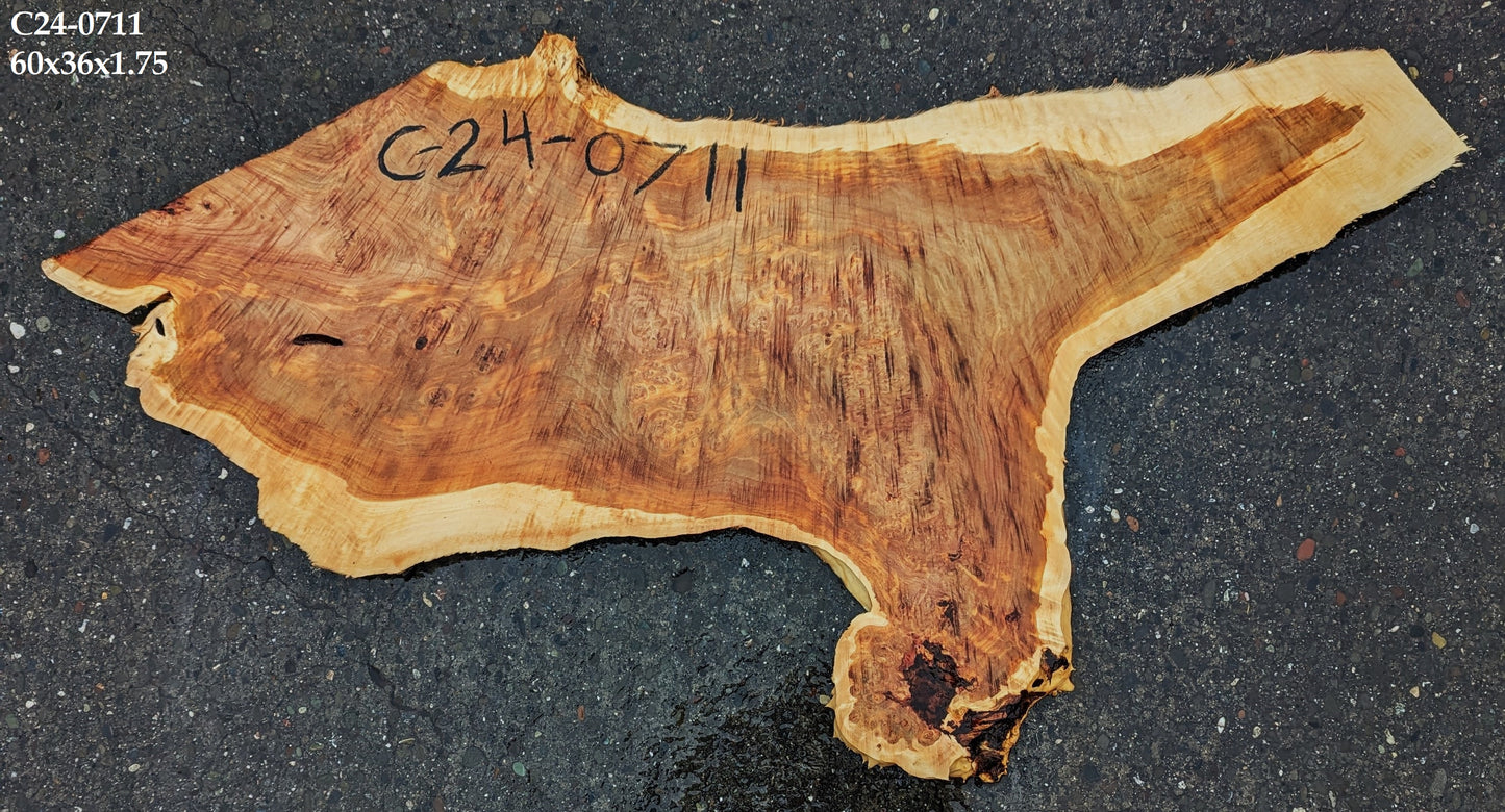 Mappa Poplar Burl Slab | live edge | DIY crafts | Desk | C24-0711