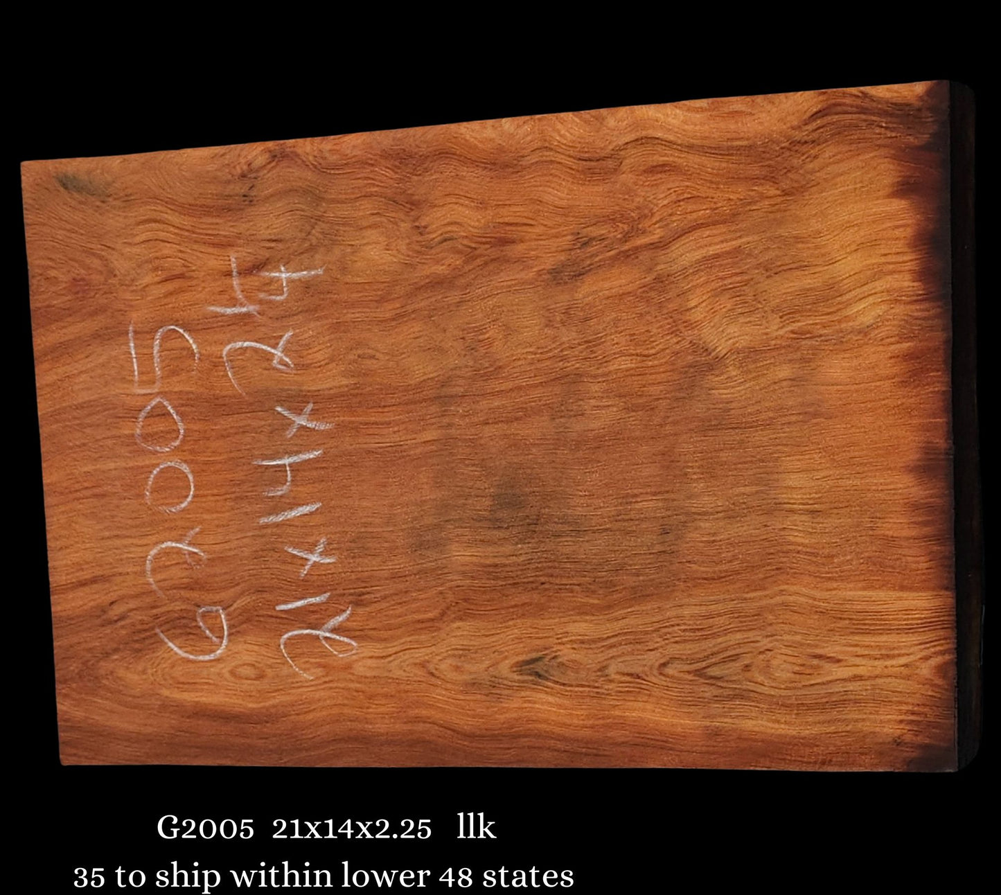 Curly redwood | Guitar Blank | Trophy Mount | Craft Wood | g2005