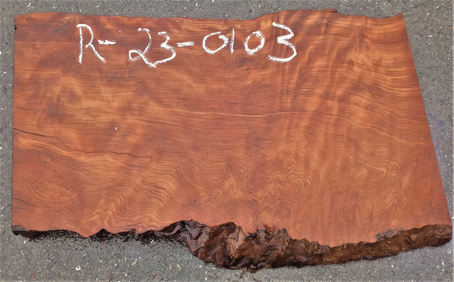 Redwood quilted blank | Guitar billet | DIY wood crafts | r-23-0103