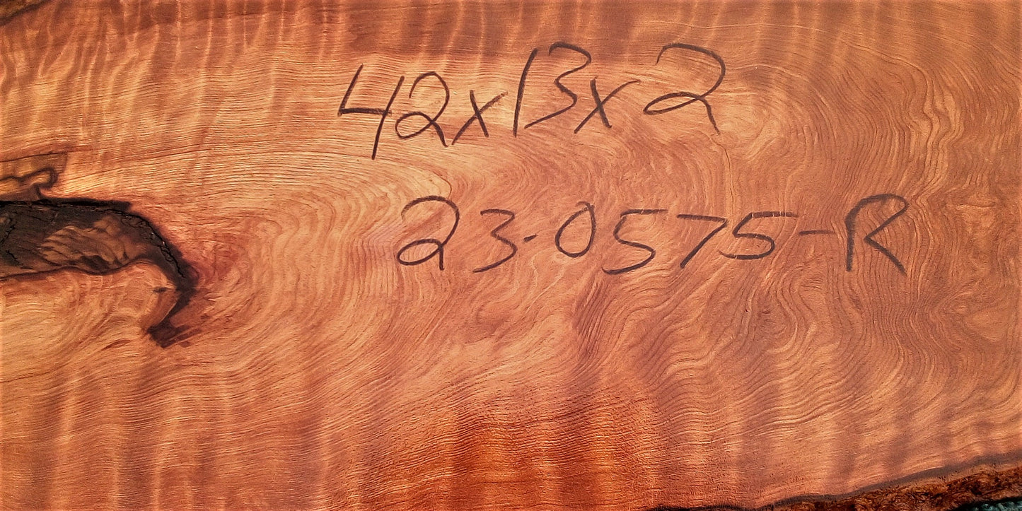 curly redwood slab | live edge | burl table | guitar billet | r23-0575