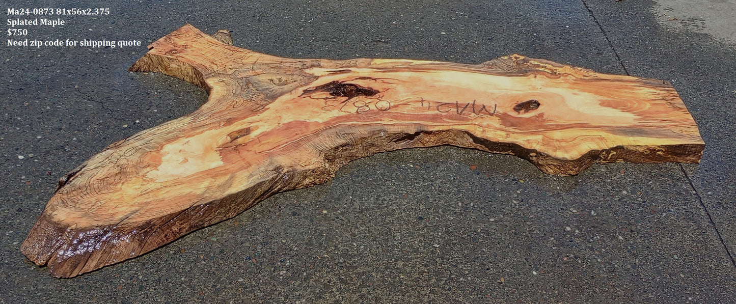 Spalted Maple Slab | Table | Live Edge | Headboard | DIY | MA24-0873