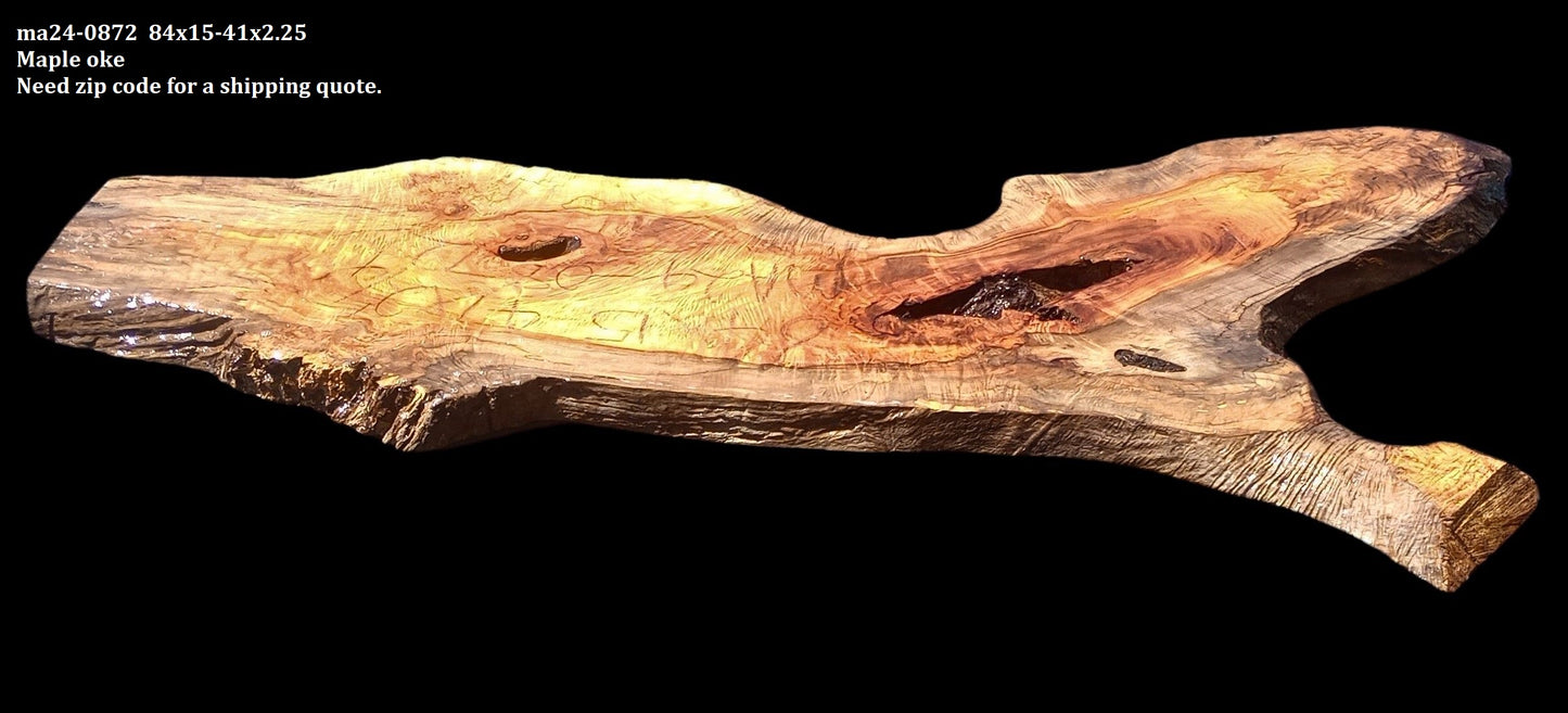 Spalted Maple Slab | Table | Live Edge | Headboard | DIY | MA24-0872