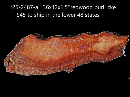 Redwood Burl | DIY Crafts | Burl Slab | River Table | R25-2487
