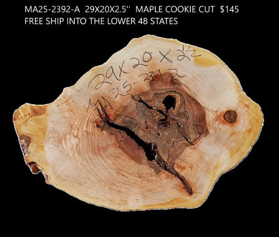 Maple Burl Cookie Cut | Live Edge | River Table | DIY | M25-2392