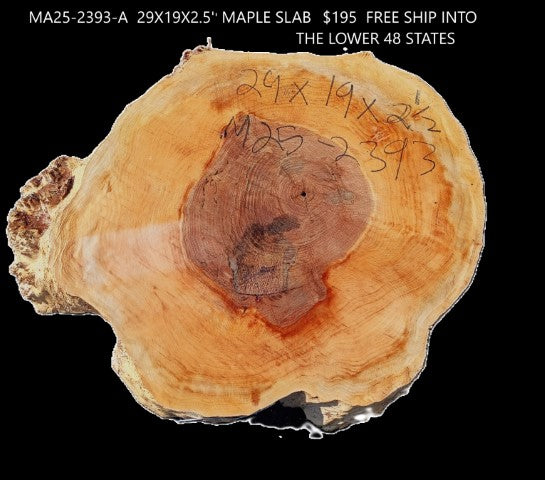 Maple Slab | Live Edge | River Table | DIY | Resin Slab | MA25-2393