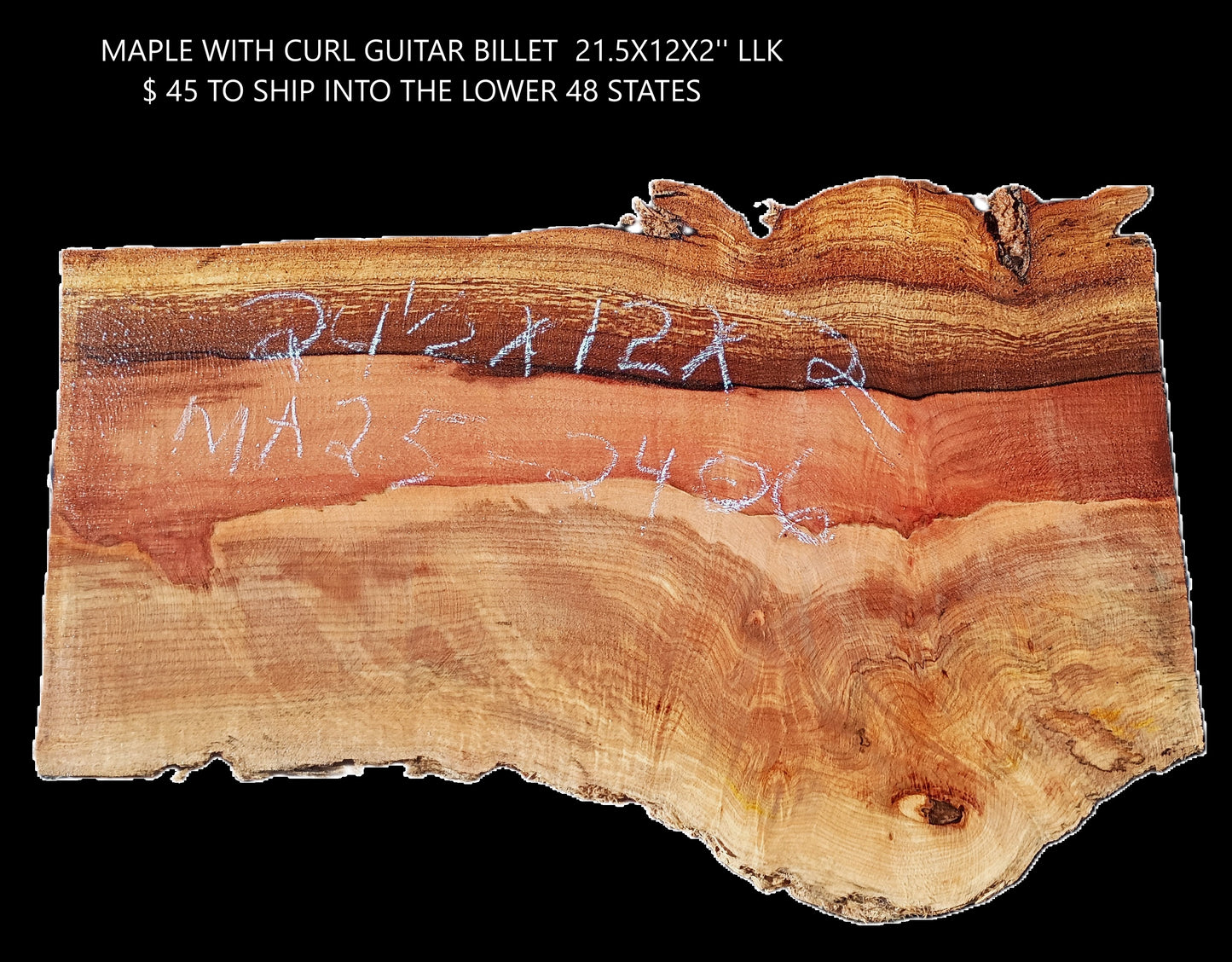 Curly Maple | DIY | Table | Craft Wood | River Table | Ma25-2406