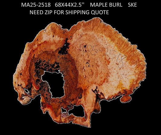 Maple Burl Slab | River Table | Headboard | DIY Burl Table | MA25-2518