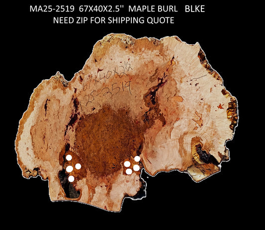 Maple Burl Slab | River Table | Headboard | DIY Burl Table | MA25-2519