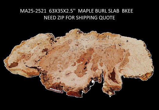 Maple Burl Slab | River Table | Headboard | Burl Table | DIY | MA25-2521