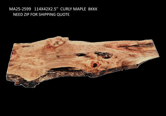 Maple Burl Slab | Live Edge Table | Headboard | Counter | MA25-2599