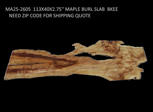 Maple Burl Slab | epoxy River Table | Headboard | DIY Table | MA25-2605