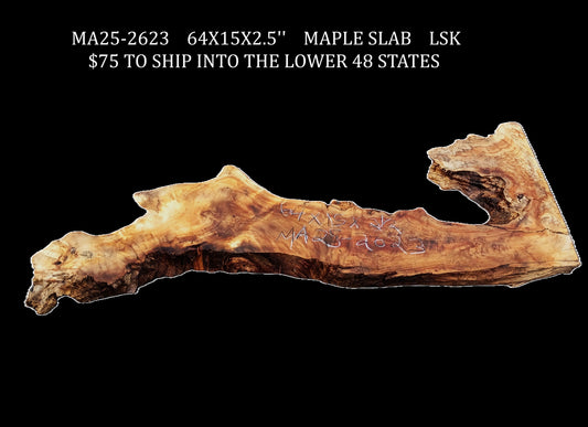 Maple Burl Slab | DIY Crafts | Headboard | Live Edge Table | MA25-2624