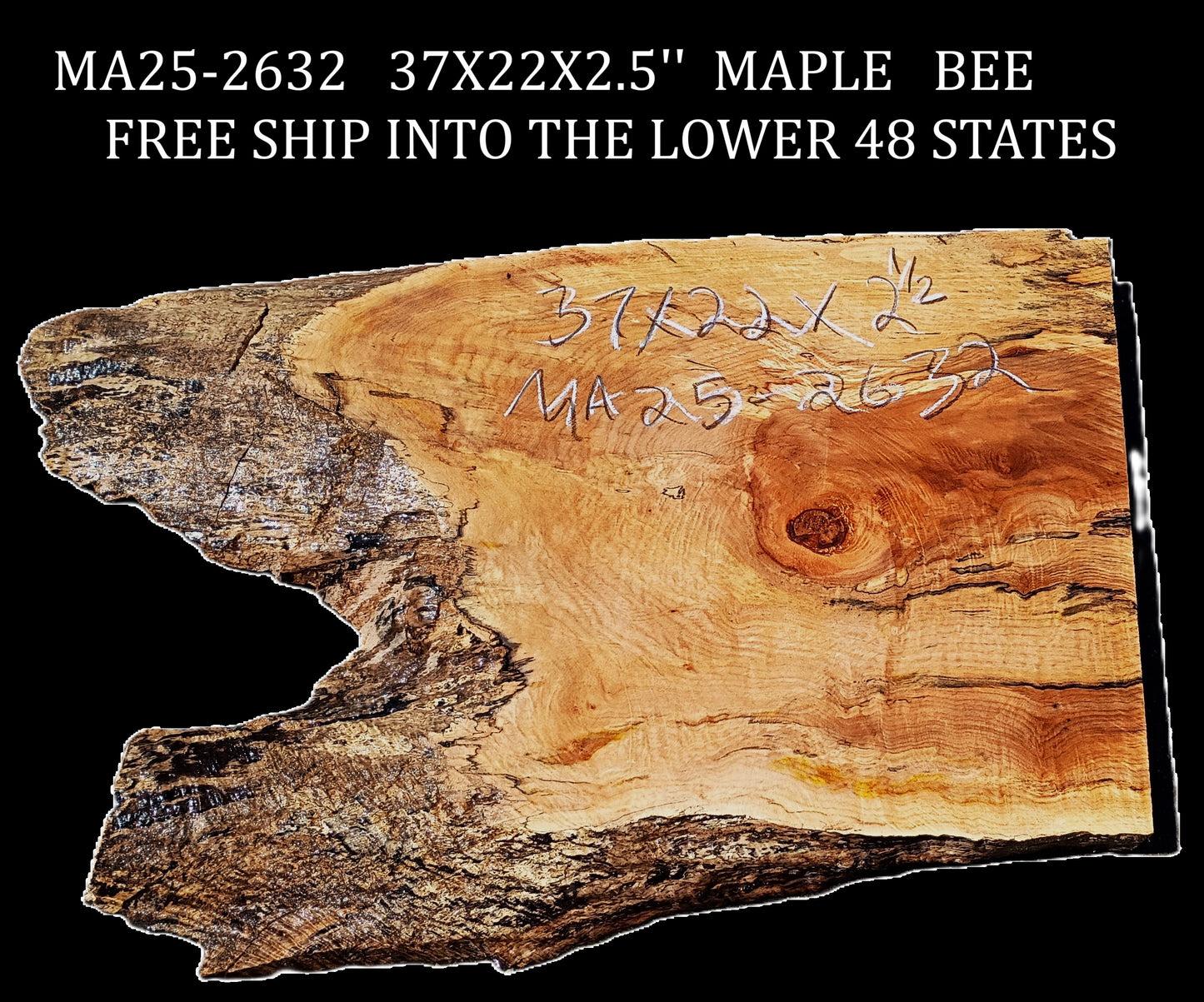 Maple Burl Slab | DIY Crafts | craft woods | Live Edge | MA25-2632