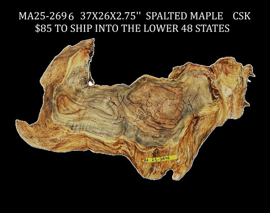 Spalted Maple Burl | Live Edge | River Table | DIY | MA25-2696