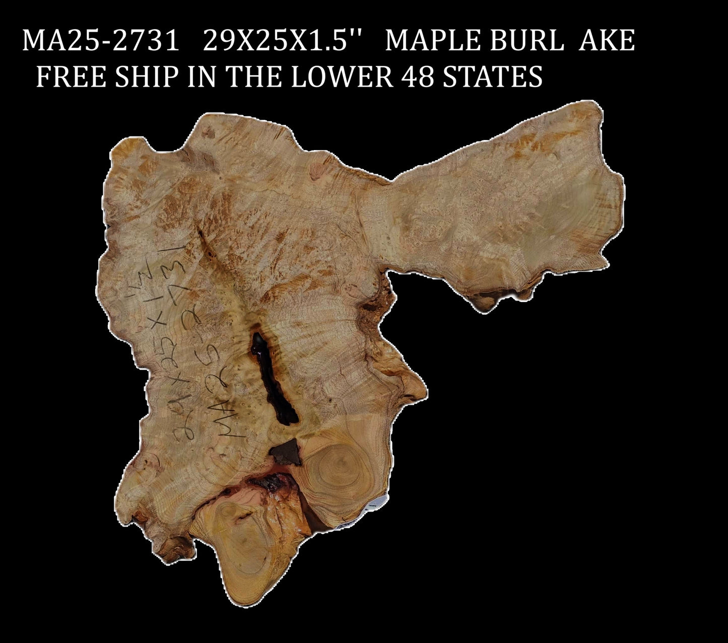 Maple Burl | Craftwoods | River Table | DIY | MA25-2731