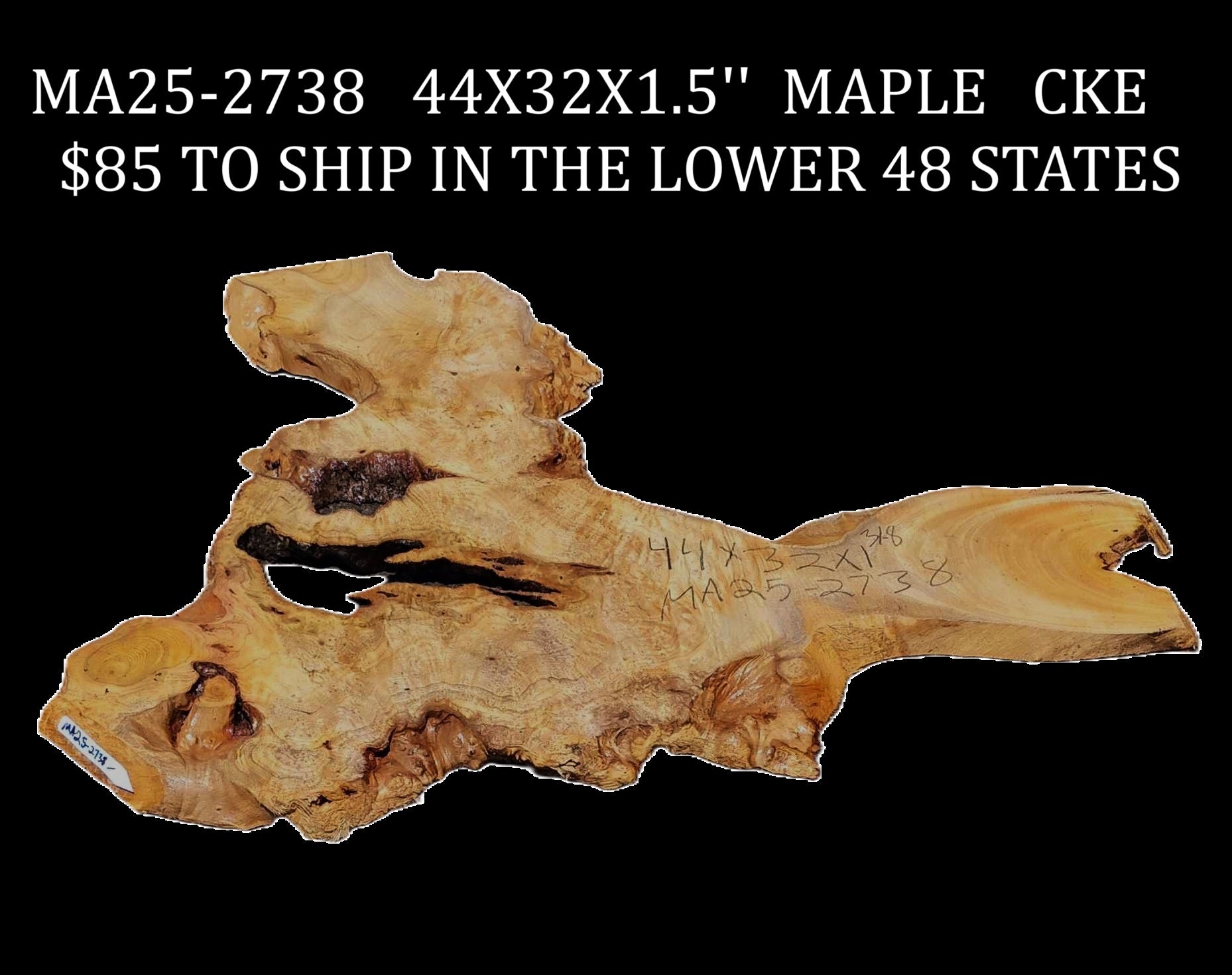 Maple Burl Craftwoods River Table DIY MA252738 Redwood Burl