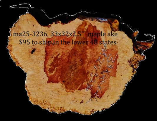 Maple Burl | Live Edge | River Table | DIY | Craft Wood | Ma25-3236