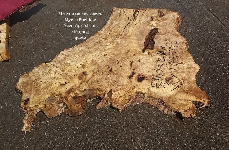 Myrtle burl | Exotic Wood | Burl Table | DIY Wood Crafts | mrt23-0413
