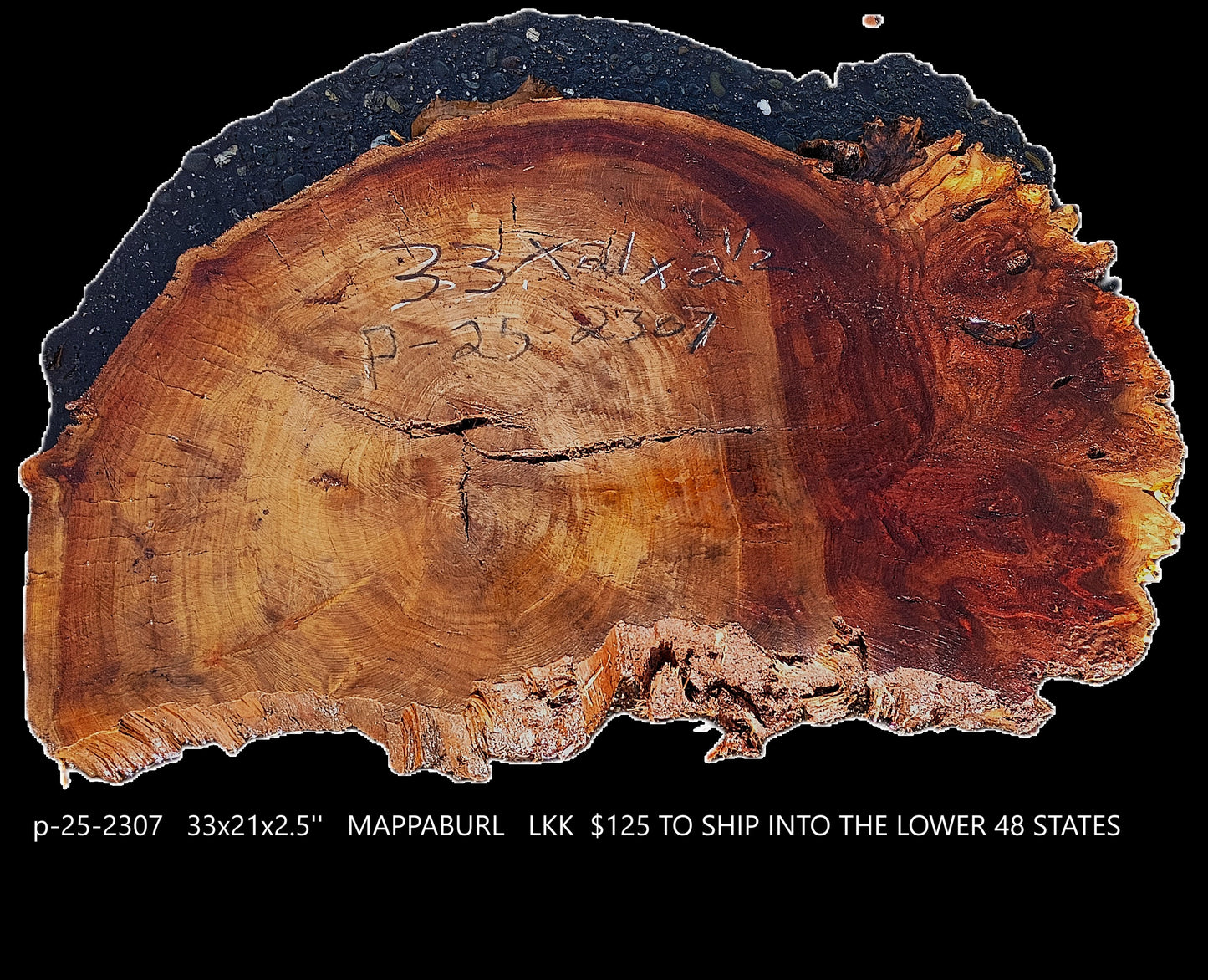 Mappa Burl | Live Edge | DIY Crafts | Wood Turning | Bowl Turning | P25-2307