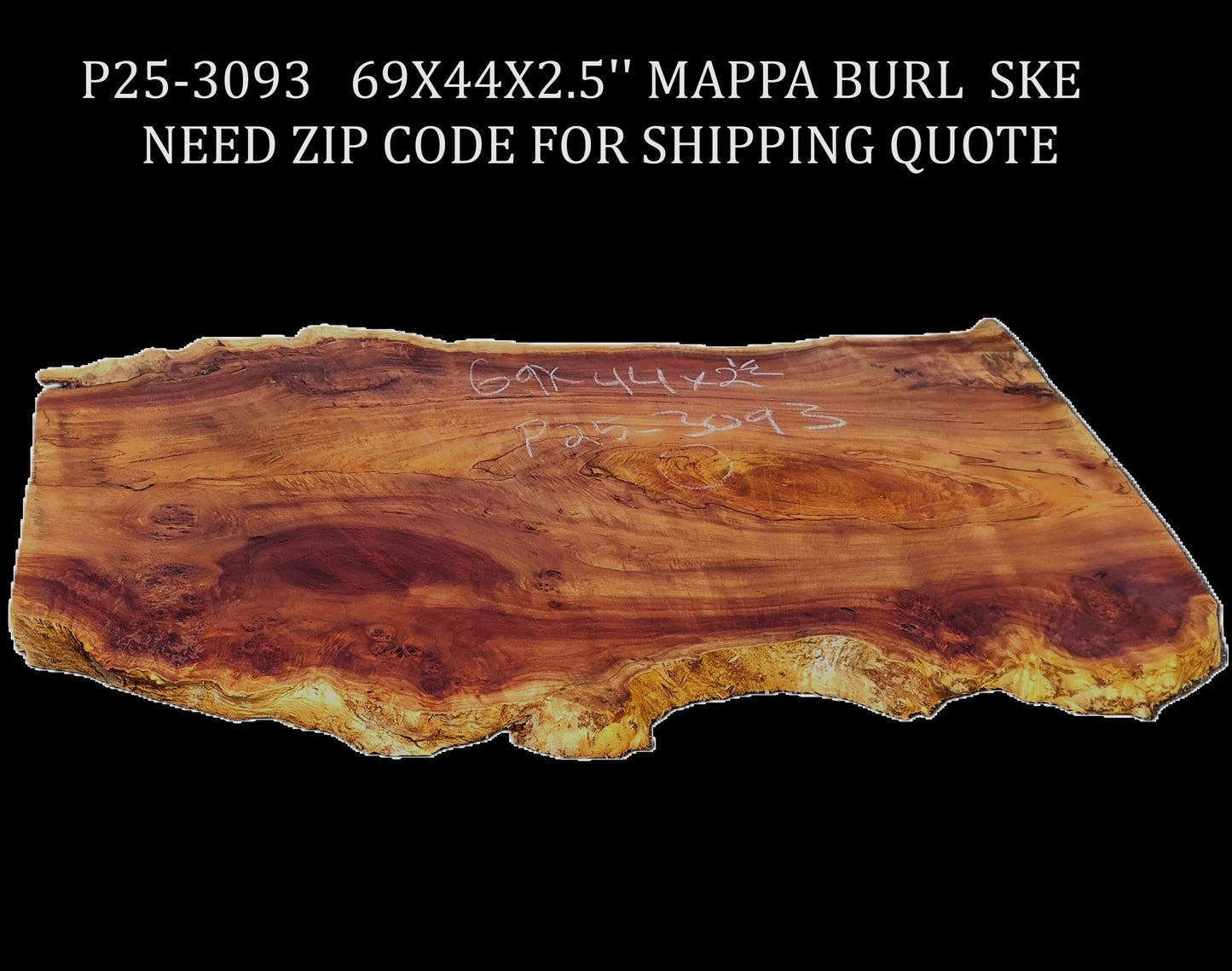 Mappa Burl Slab | Craft Wood | DIY | River Table | P25-3093