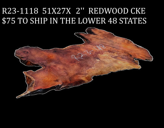 Redwood Slab | DIY | River Table | Burl Table | Craft Wood | R23-1118