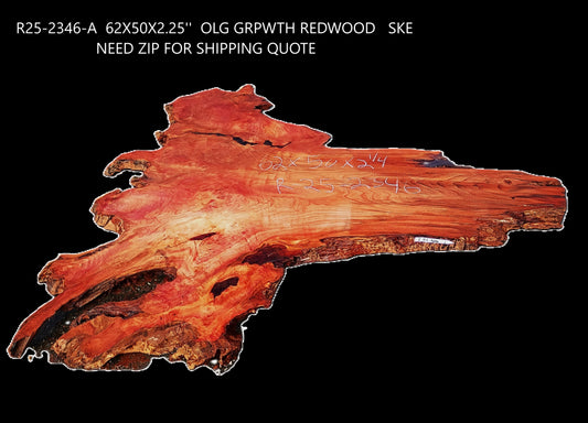 Redwood Slab | Headboard | River Table | Old Growth Redwood | R25-2346