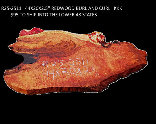 Redwood Lace Burl | DIY Crafts | Burl Slab | River Table | R25-2511