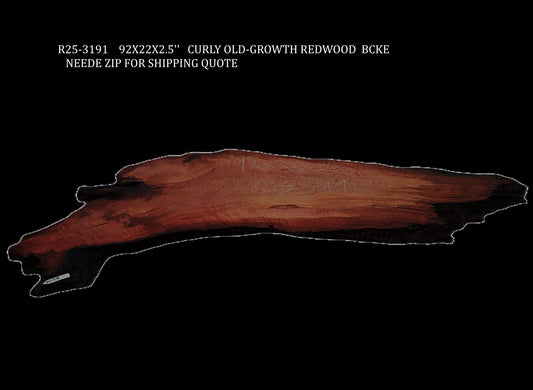Curly Old Growth Redwood Burl | DIY | Craft Wood | R25-3191