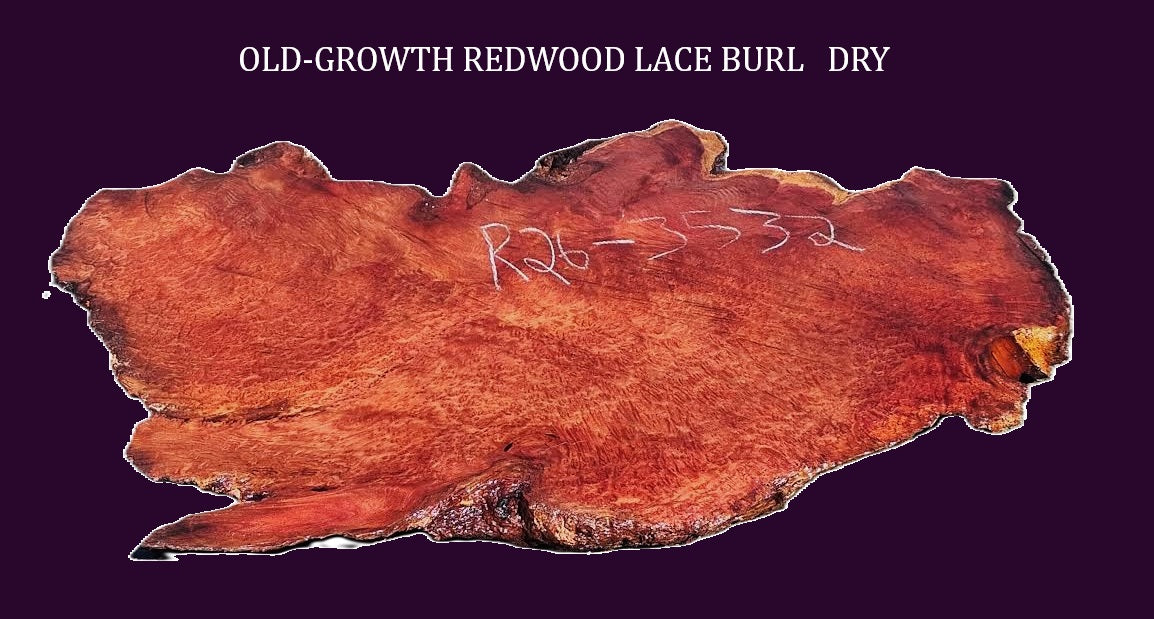 Redwood Lace Burl Slab | DIY | Craft Wood | Table | R26-3532