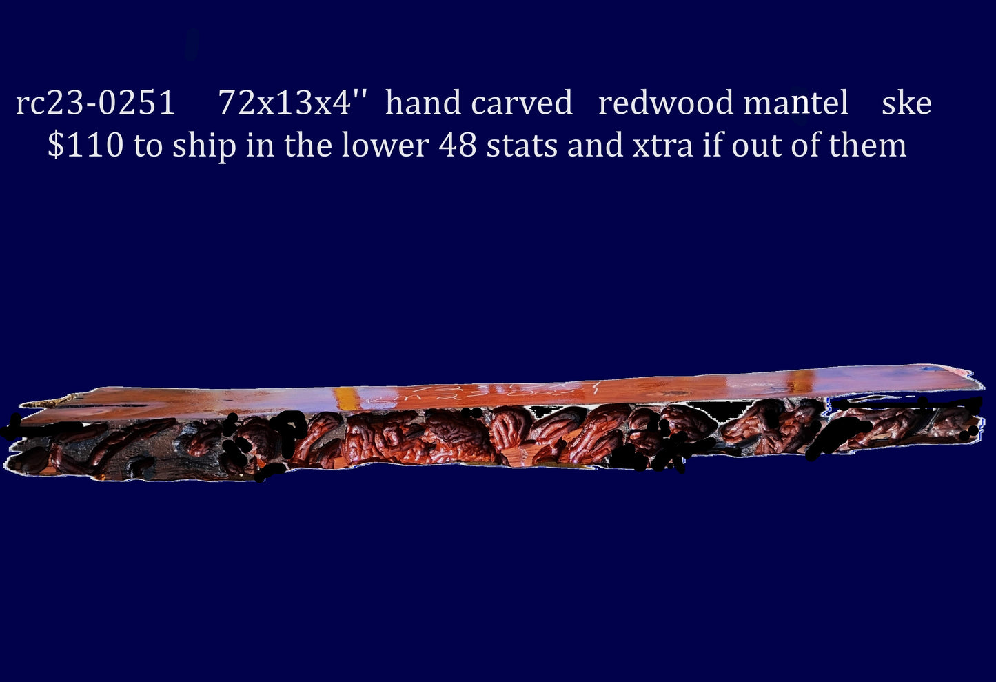 Redwood Mantel | Shelf | Burl | RM23-0251