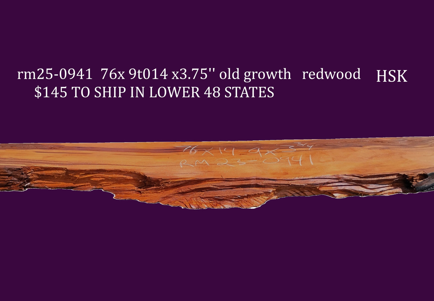 Redwood Mantel | Shelf | Burl | Rm23-0942