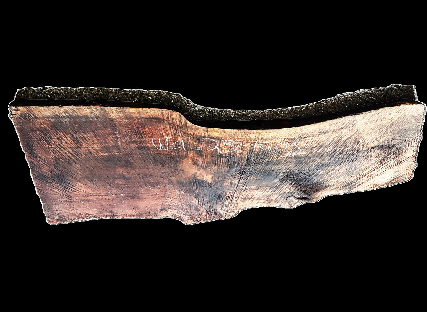 English to black Walnut Slab | Counter | Live Edge Headboard | Wal23-1003