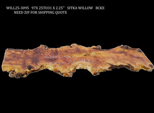Sitka Willow Burl | DIY | River Table | Live Edge Slab | WIL25-3095