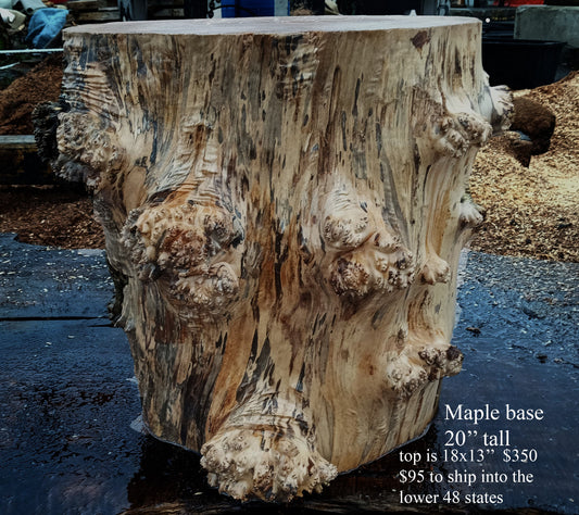 Maple Burl Base | Mount | Small Table Base | BA24-1980