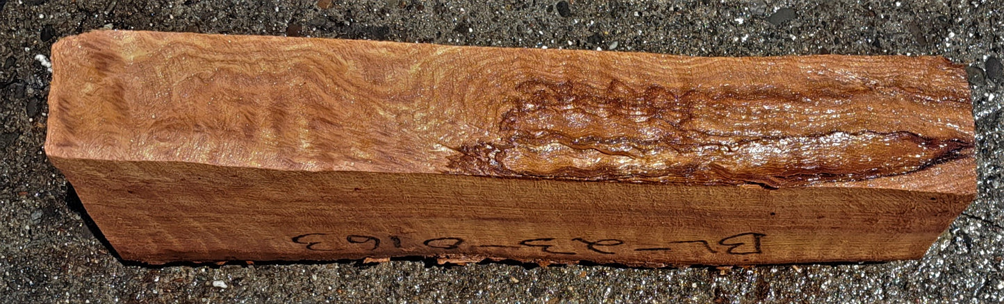 curly redwood | DIY crafts | wood turning | bowl block blank | bl23-0163