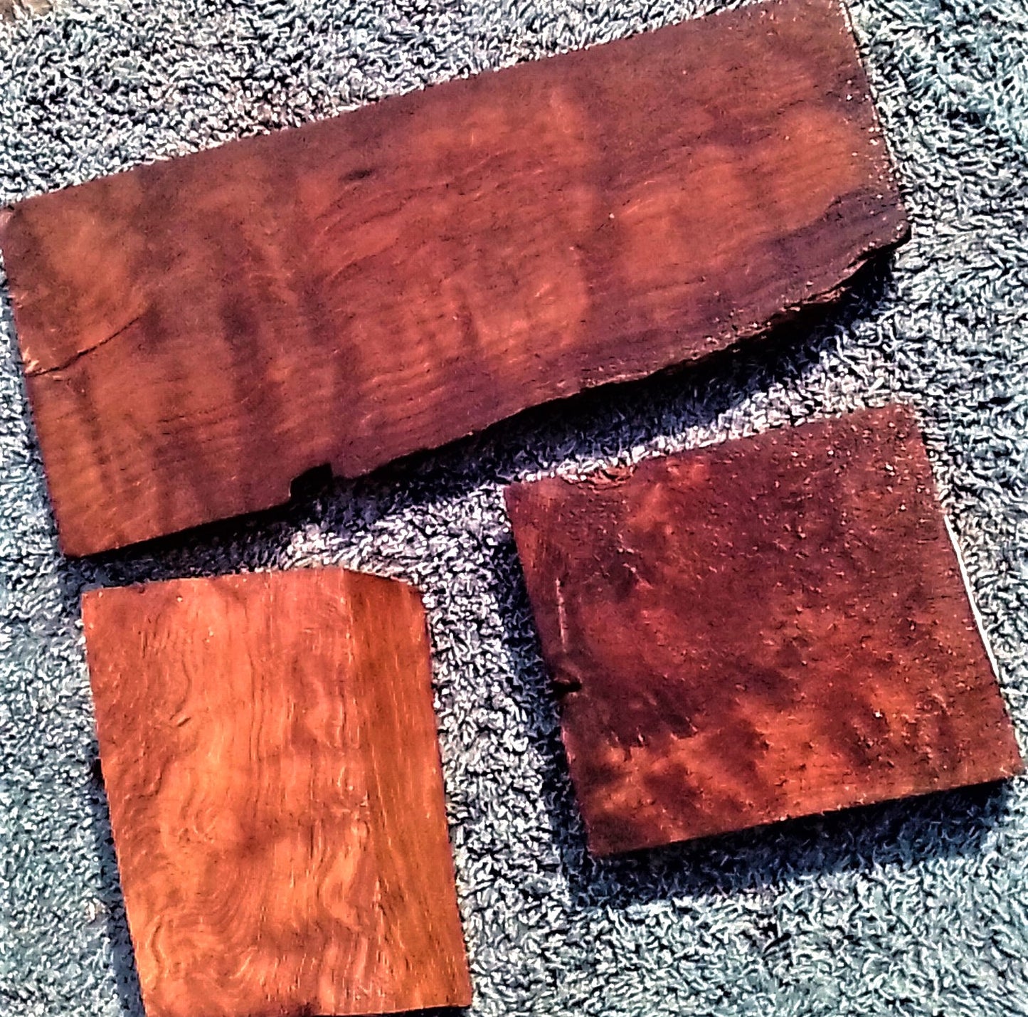 Curly and figured blocks |old growth redwood | DIY | wood turning | bl23-0736